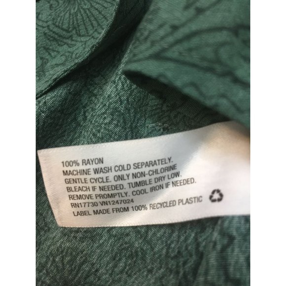 Women's Paisley Print Ruffle Long Sleeve Dramatic Blouse Size S - Picture 5 of 9